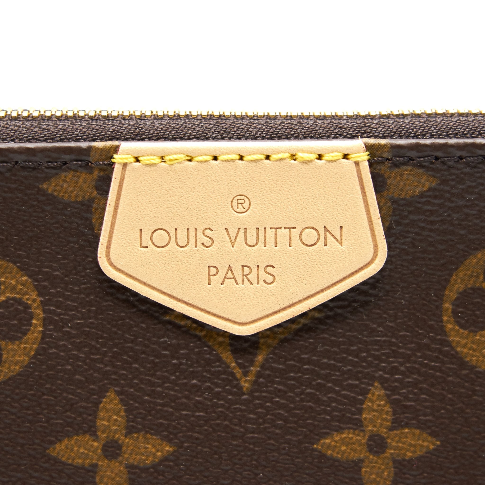 LOUIS VUITTON MULTI POCHETTE ACCESSORIES MONOGRAM KHAKI STRAP