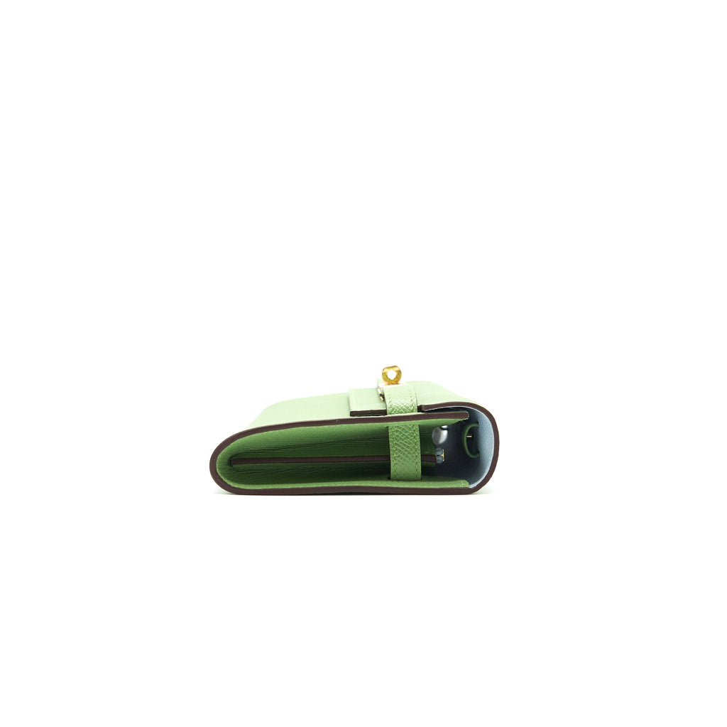 HERMES KELLY TO GO VERT CRIQUET GHW