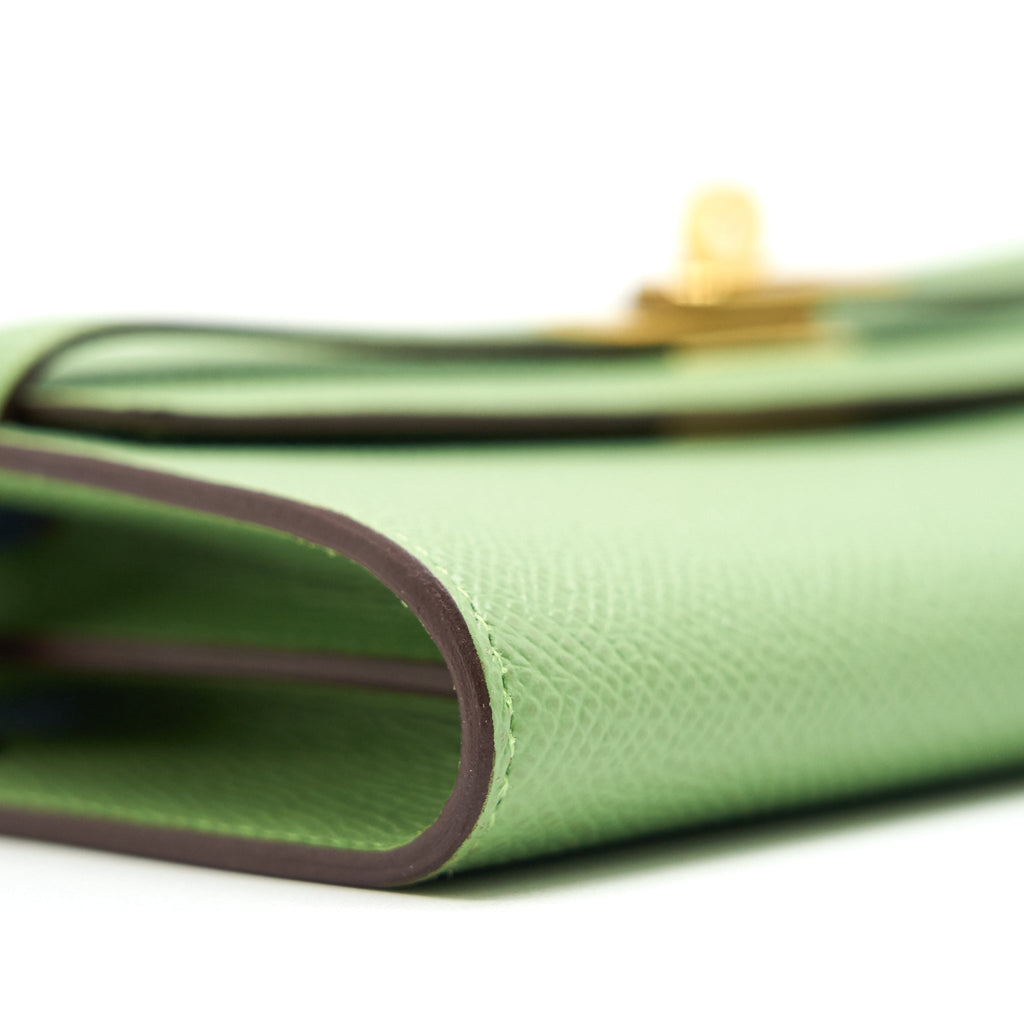 HERMES KELLY TO GO VERT CRIQUET GHW