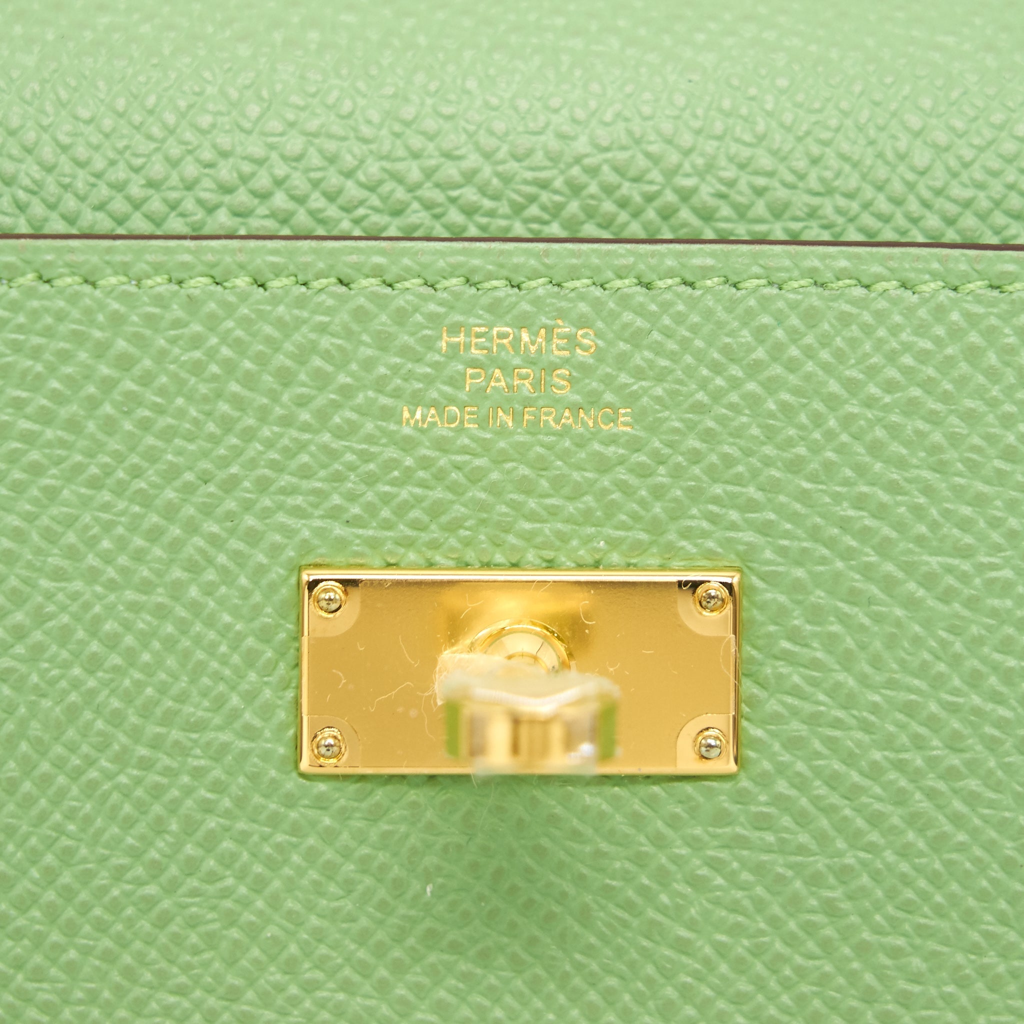 HERMES KELLY TO GO VERT CRIQUET GHW