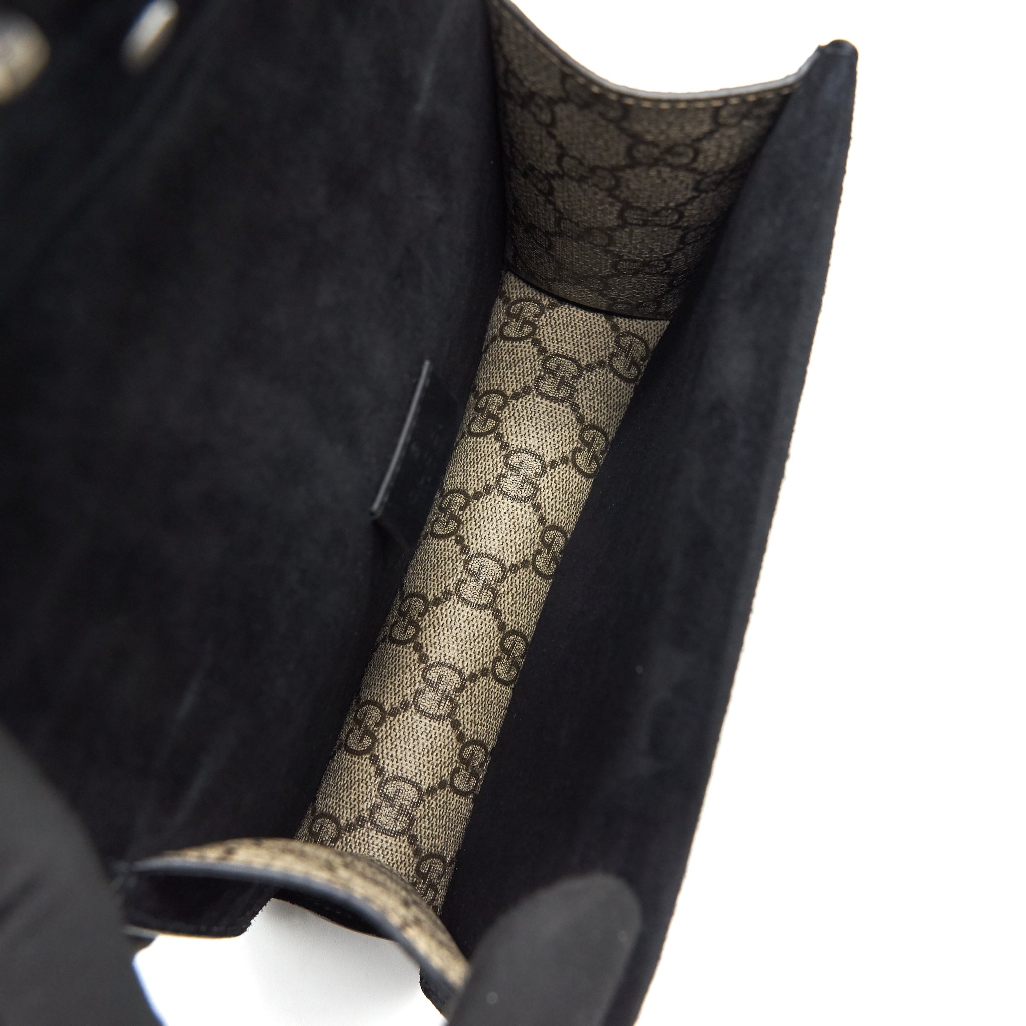 GUCCI DIONYSUS GG SUPREME MINI BAG BLACK