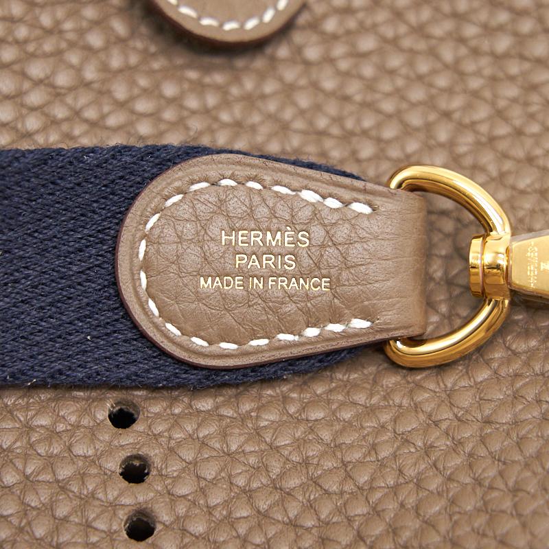 HERMES MINI EVELYNE ETOUPE WITH GHW