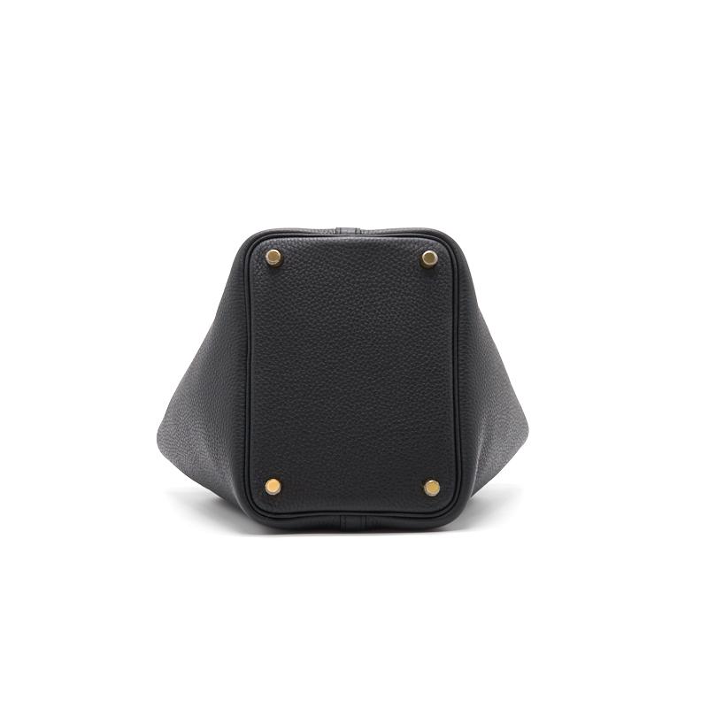 HERMES PICOTIN LOCK 18 BLACK GHW