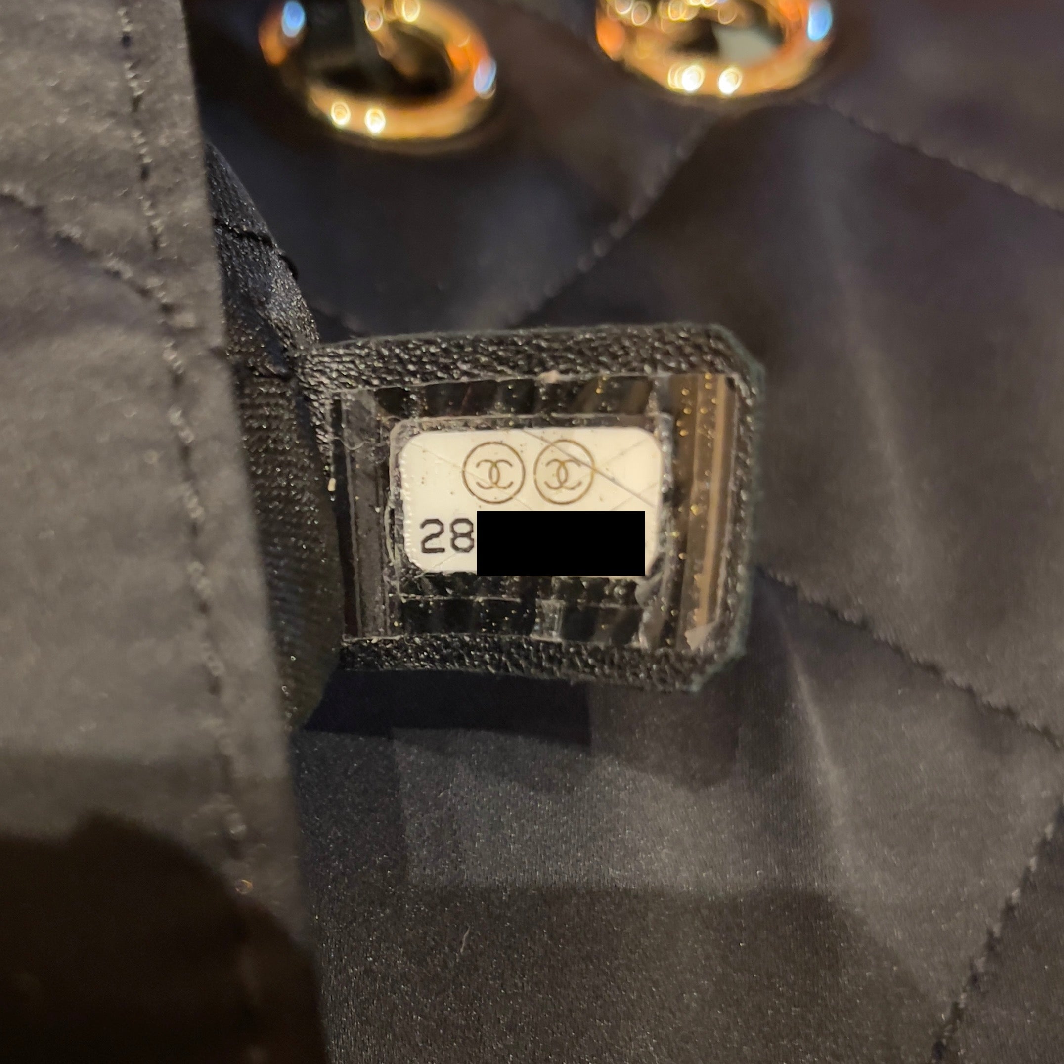 CHANEL SEASONAL FLAP BAG FABRIC BLACK GHW