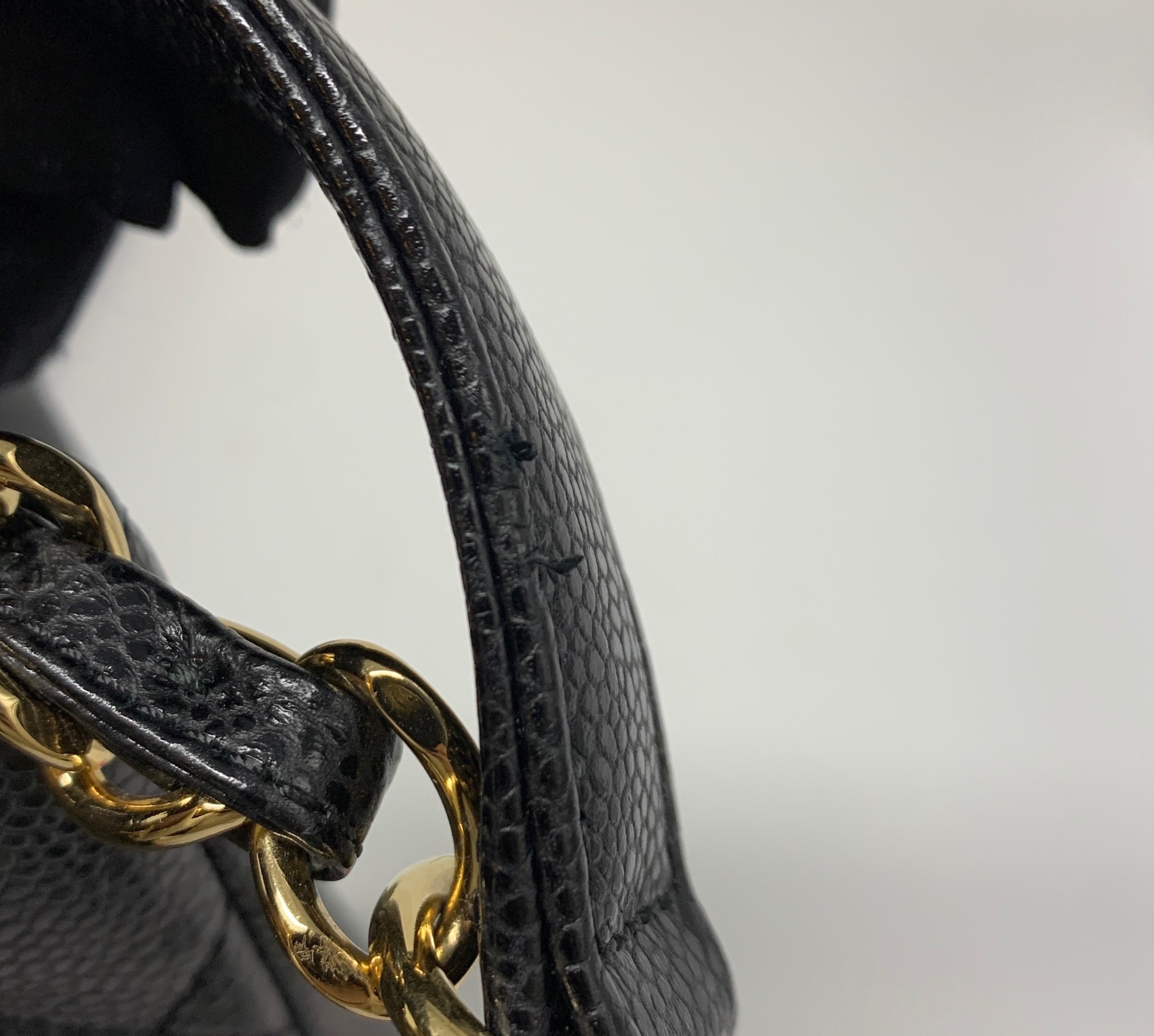 CHANEL GRANT SHOPPING TOTE BAG GST BLACK CAVIAR GHW
