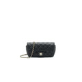 CHANEL GLASSES CASE WITH CHAIN CAVIAR BLACK LGHW