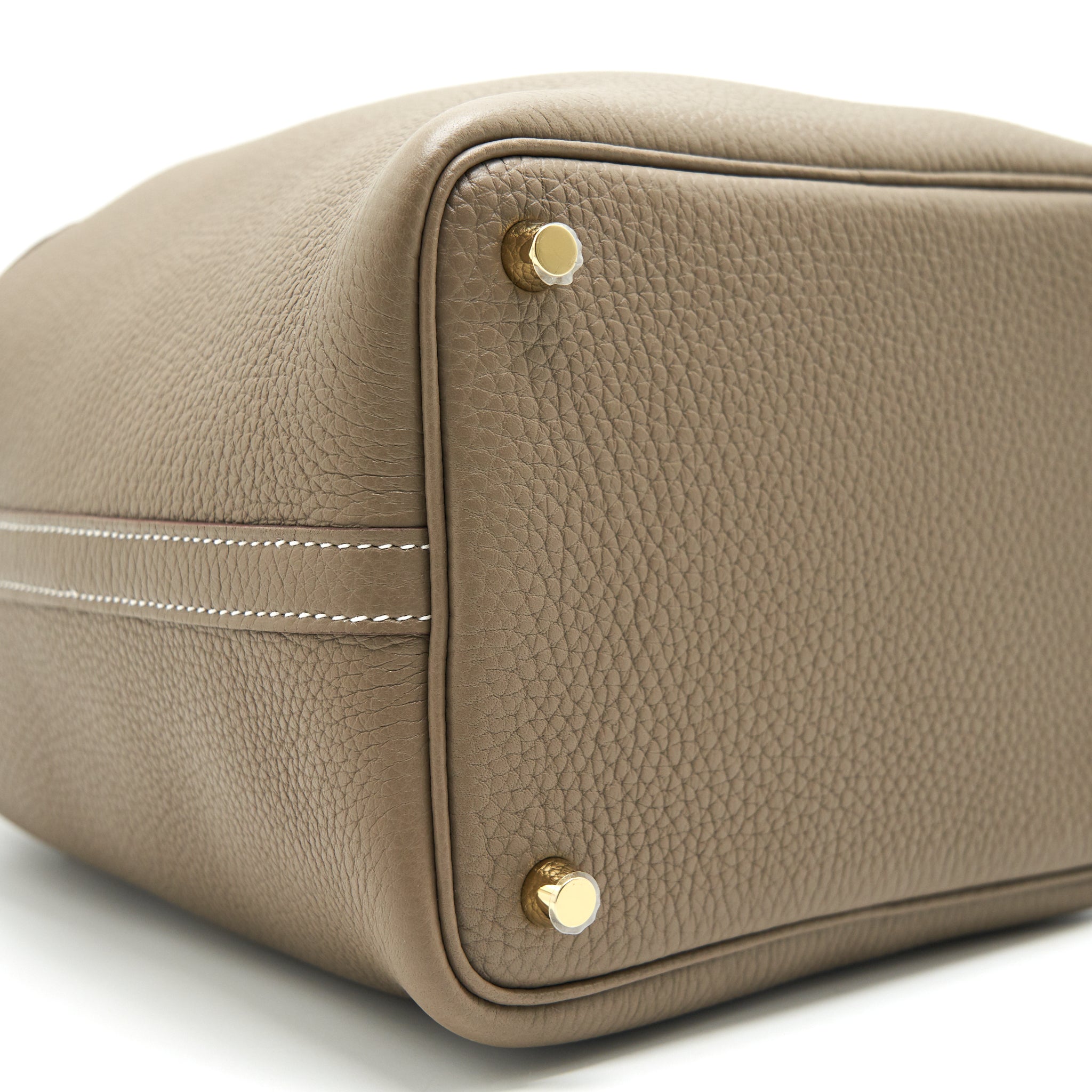 HERMES PICOTIN 18 LOCK BAG ETOUPE GHW