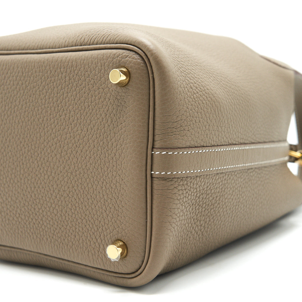 HERMES PICOTIN 18 LOCK BAG ETOUPE GHW