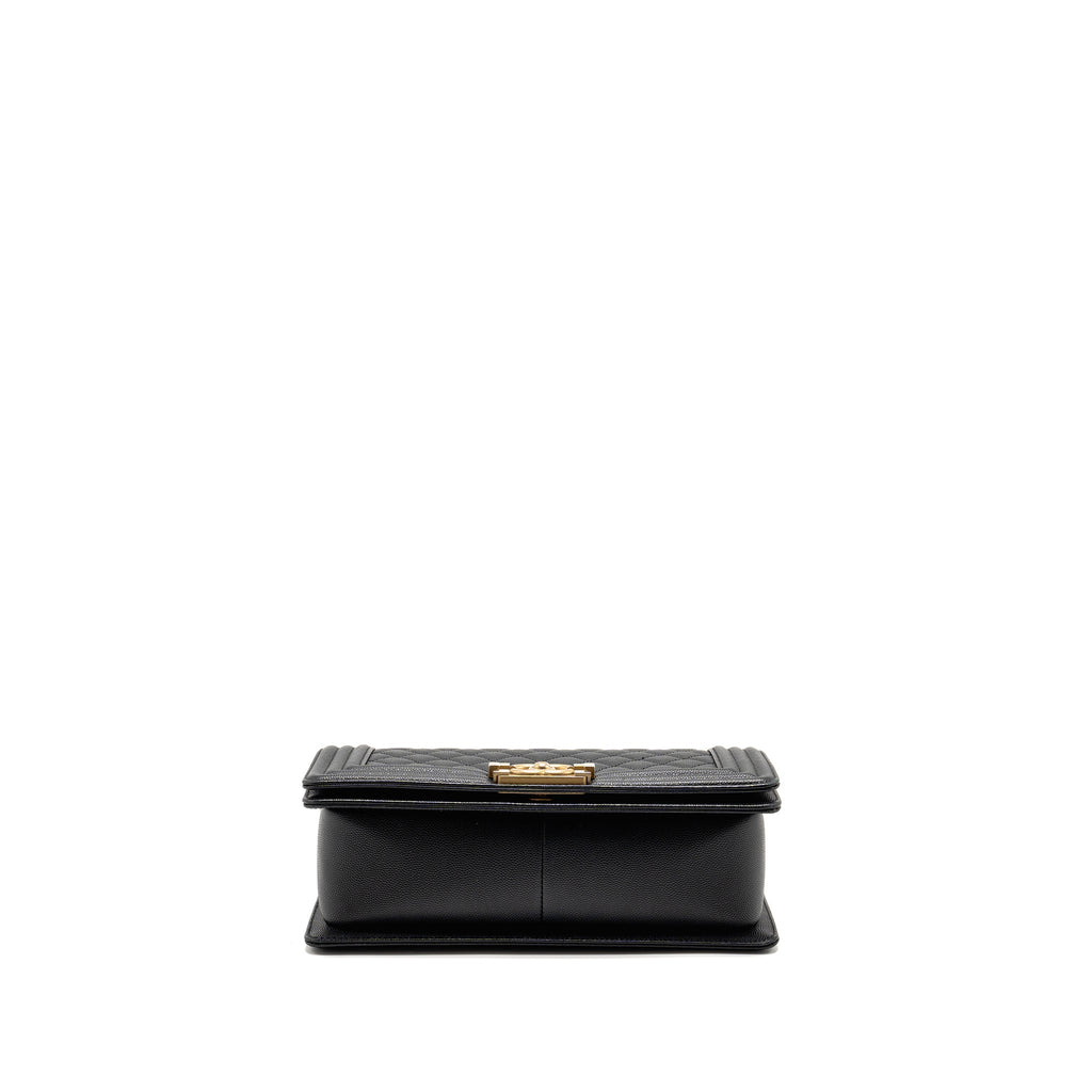 CHANEL MEDIUM BOY BAG CAVIAR BLACK GHW