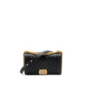CHANEL MEDIUM BOY BAG CAVIAR BLACK GHW