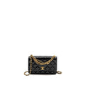CHANEL 24A WALLET ON CHAIN SHINY CALFSKIN BLACK GHW (MICROCHIP)