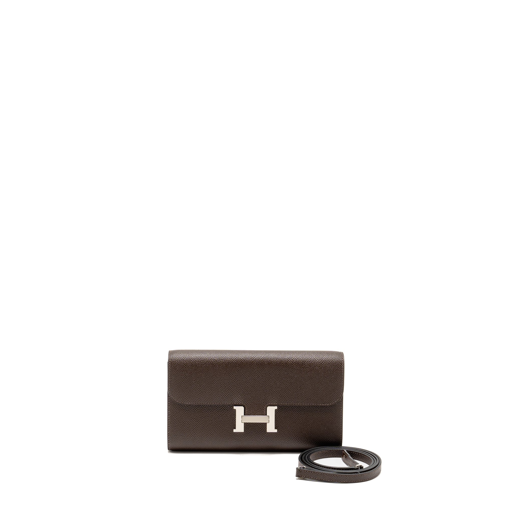 HERMES CONSTANCE TO GO EPSOM CHOCOLATE SHW