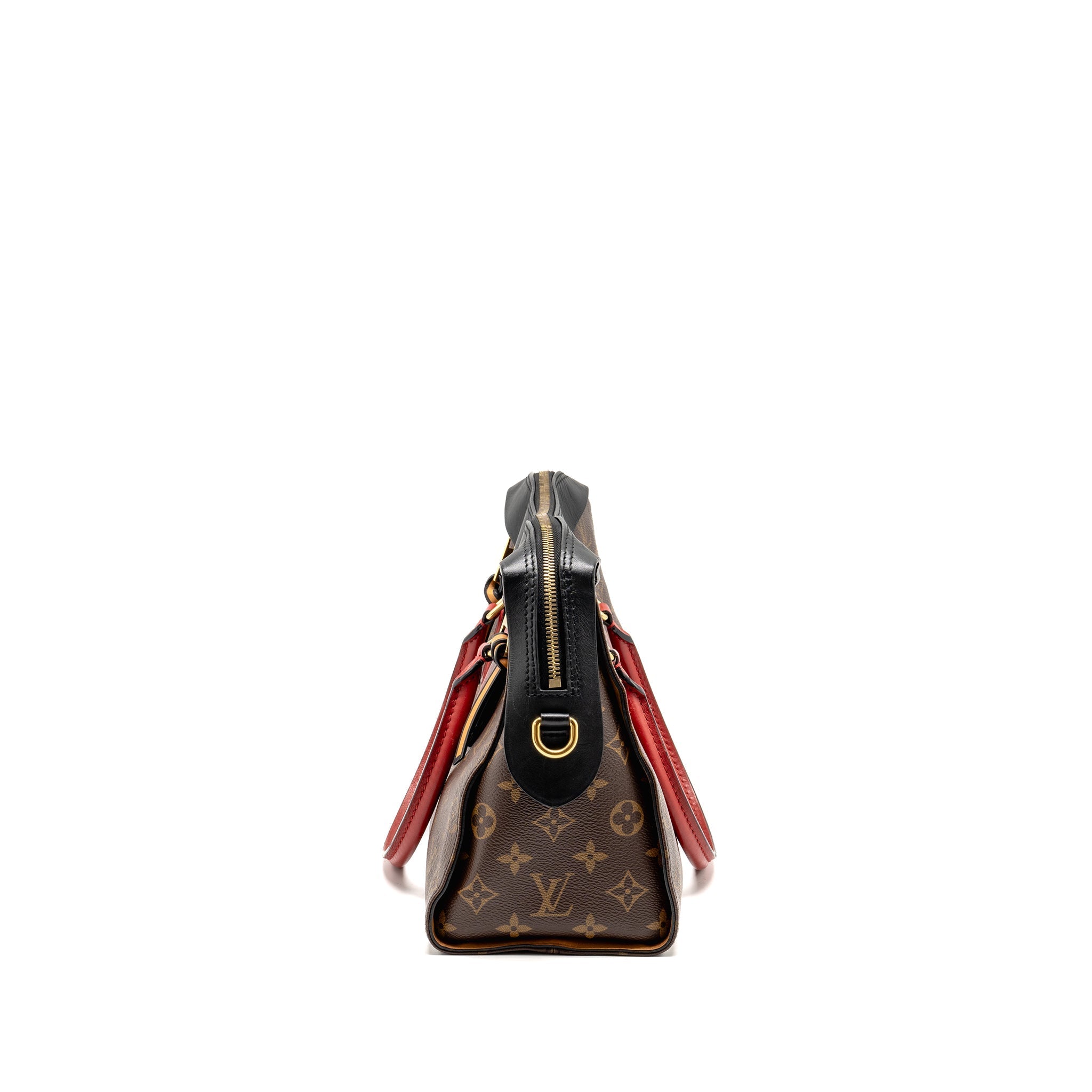 LOUIS VUITTON TUILERIES BAG MONOGRAM CANVAS BLACK/RED GHW