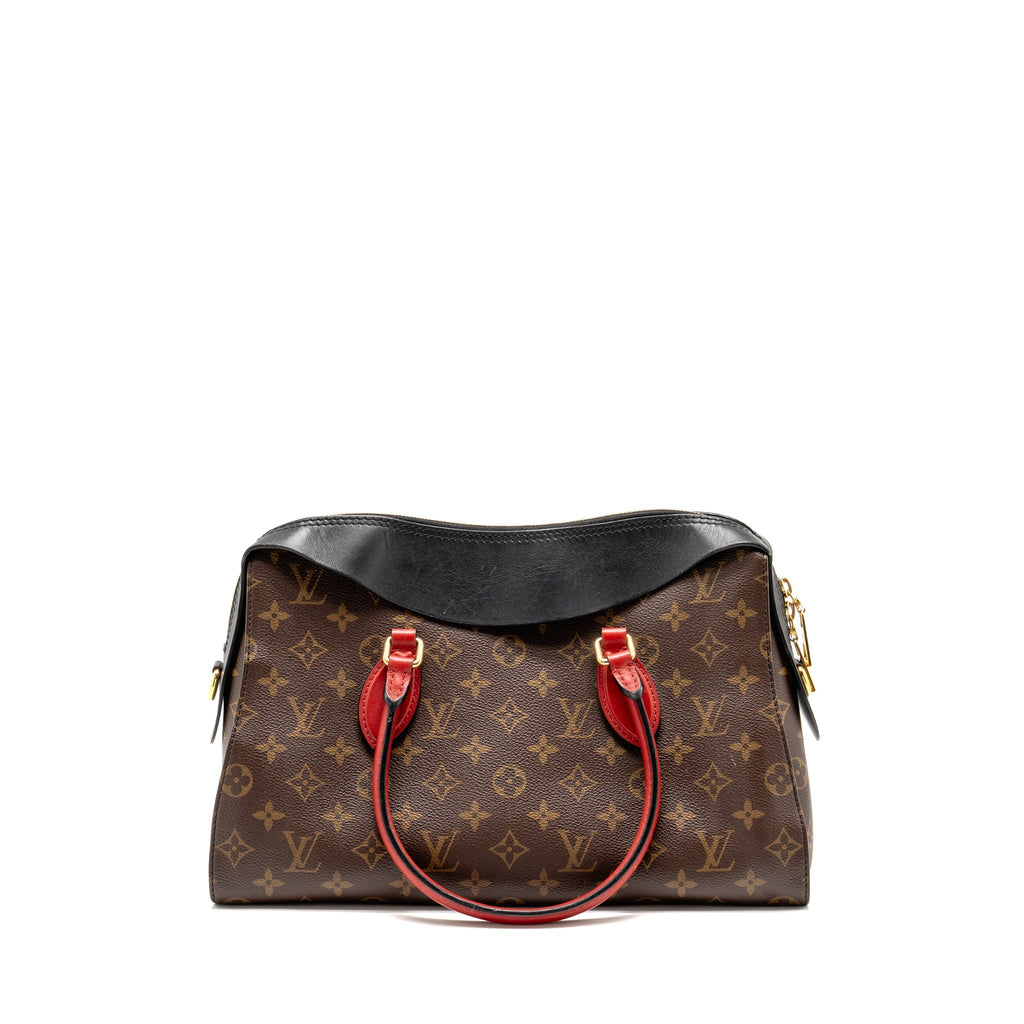 LOUIS VUITTON TUILERIES BAG MONOGRAM CANVAS BLACK/RED GHW
