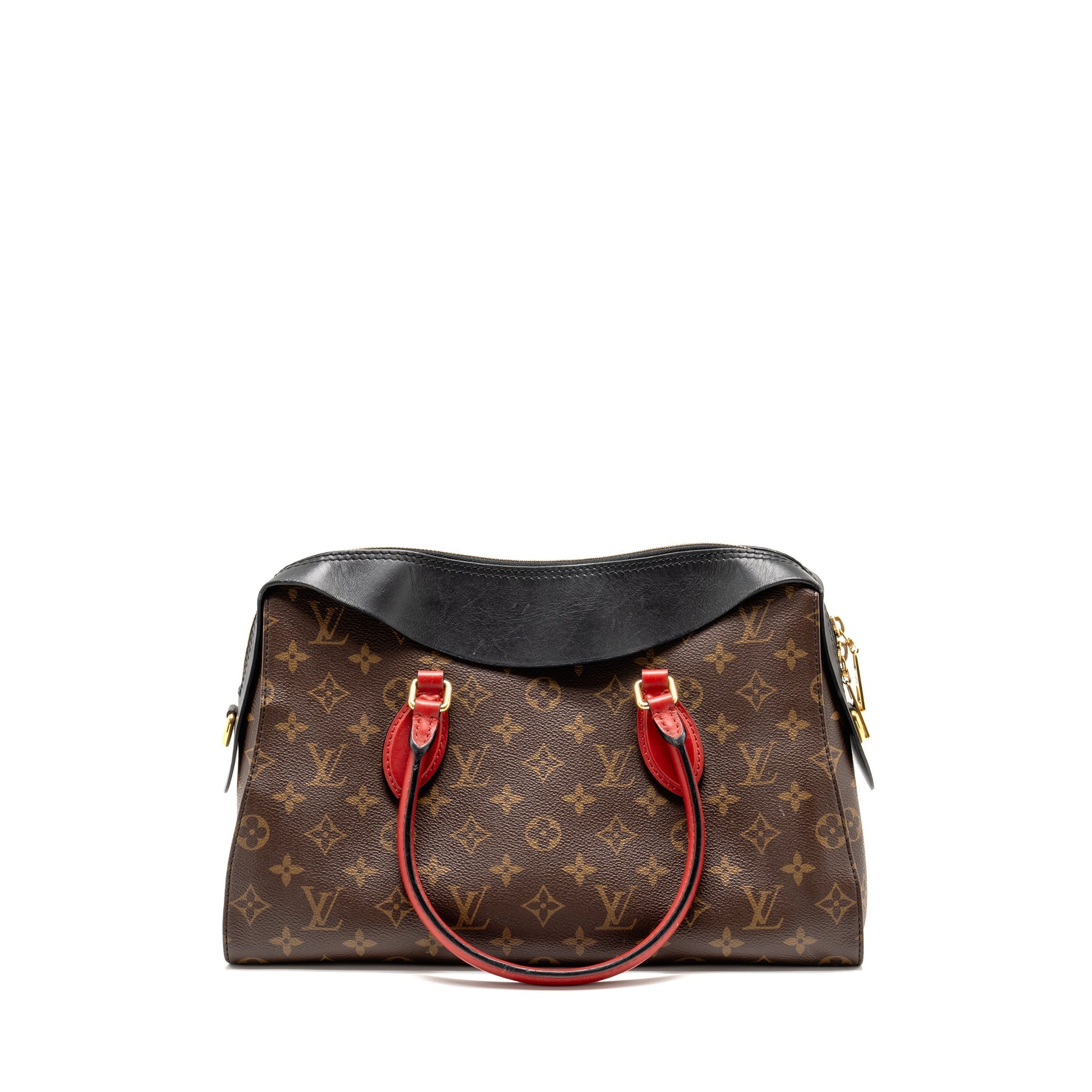 LOUIS VUITTON TUILERIES BAG MONOGRAM CANVAS BLACK/RED GHW