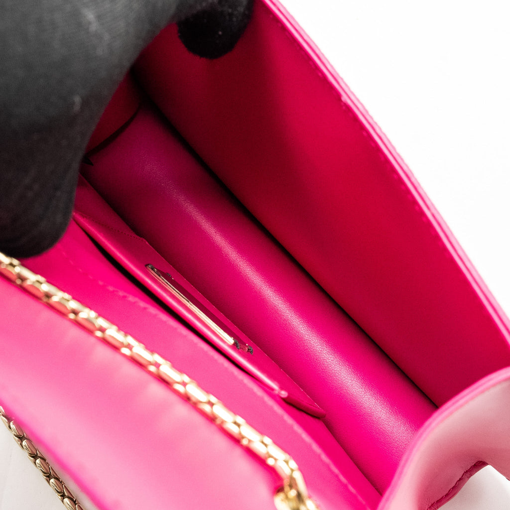 BVLGARI SERPENTI FOREVER BAG GALUCHAT IRIDESCENT PINK GHW