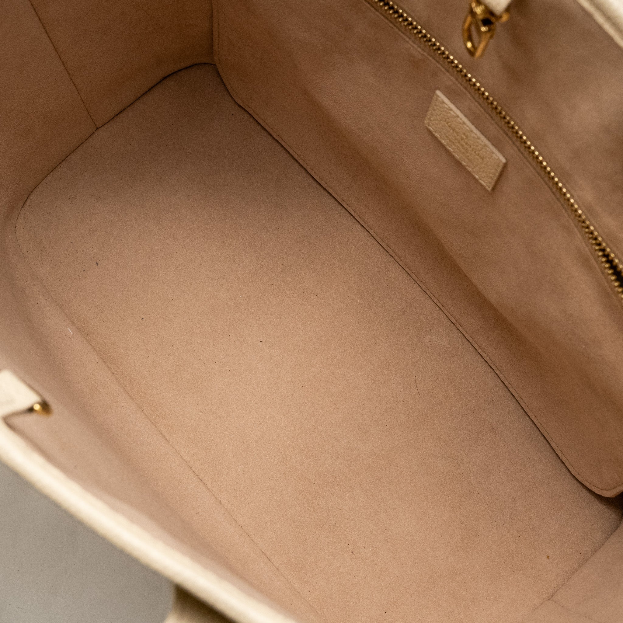LOUIS VUITTON NEVERFULL MM MONOGRAM EMPREINTE CRÈME/ROSE TRIANON GHW