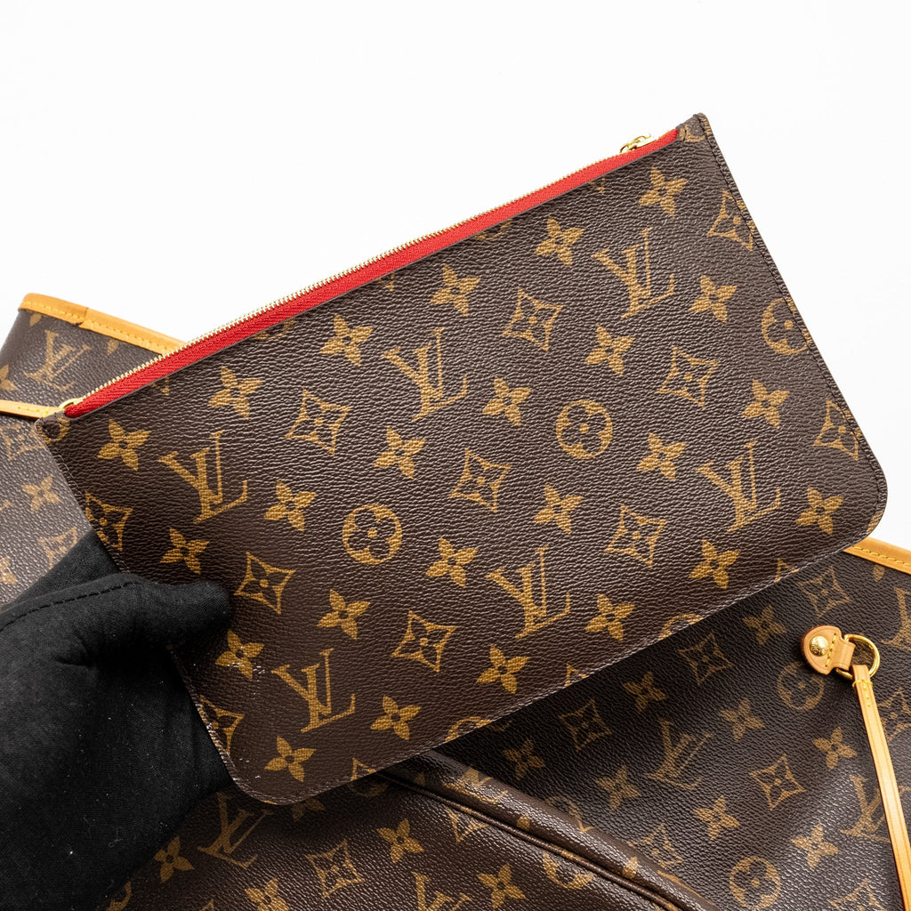 LOUIS VUITTON NEVERFULL MM MONOGRAM CANVAS GHW