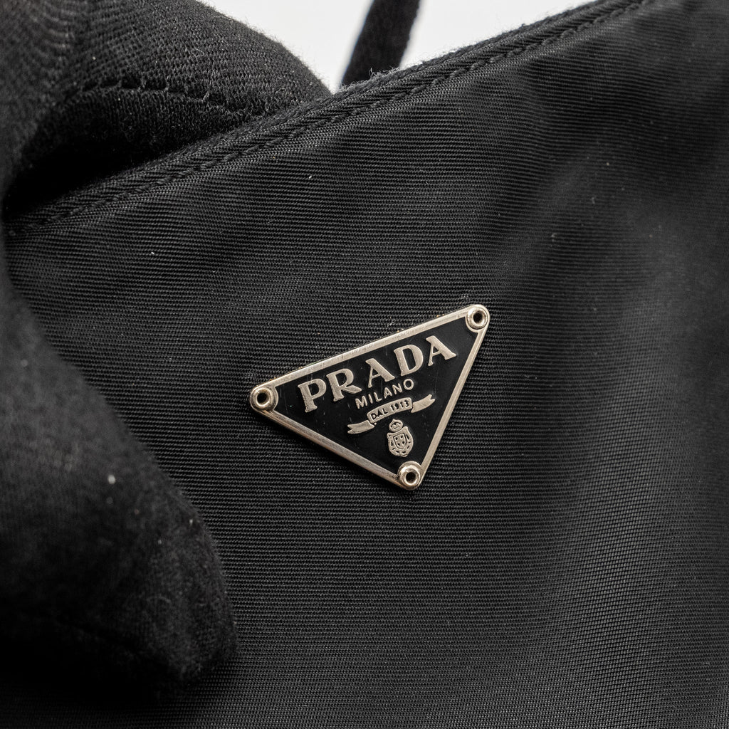 PRADA VINTAGE TESSUTO POCHETTE NYLON BLACK SHW