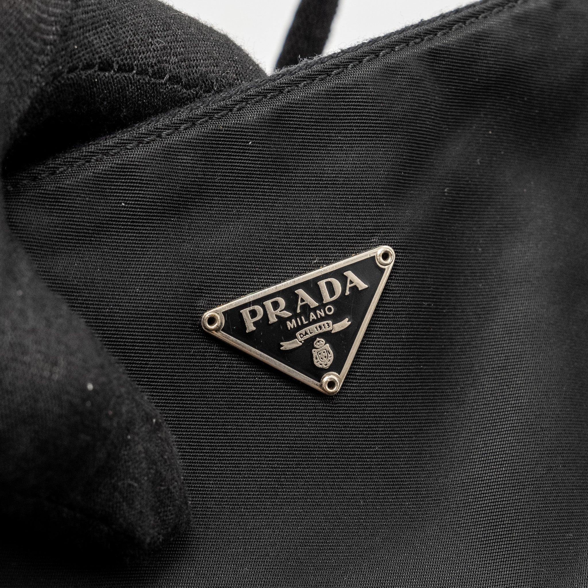 PRADA VINTAGE TESSUTO POCHETTE NYLON BLACK SHW