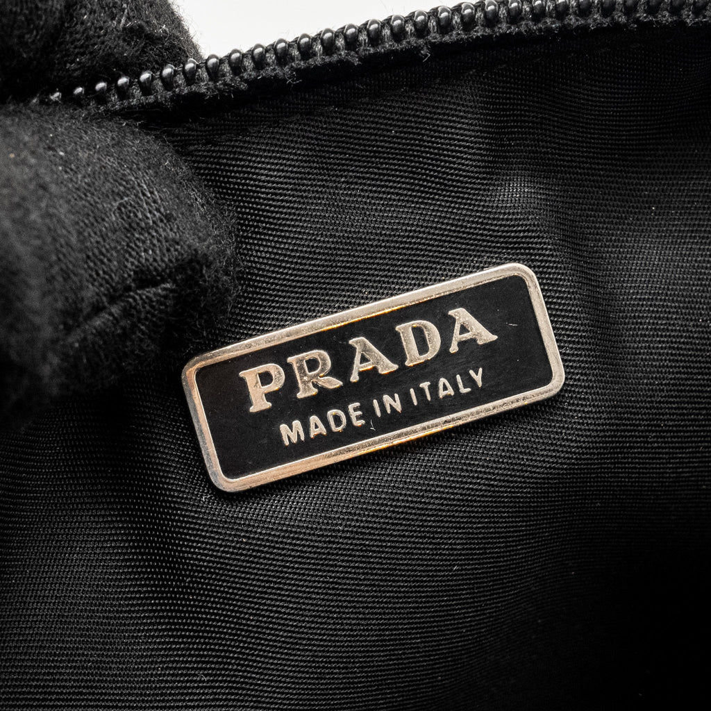 PRADA VINTAGE TESSUTO POCHETTE NYLON BLACK SHW
