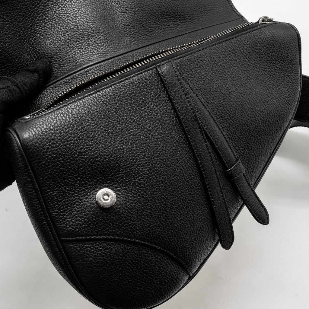 DIOR HOMME CHARMS SADDLE BAG CALFSKIN BLACK SHW