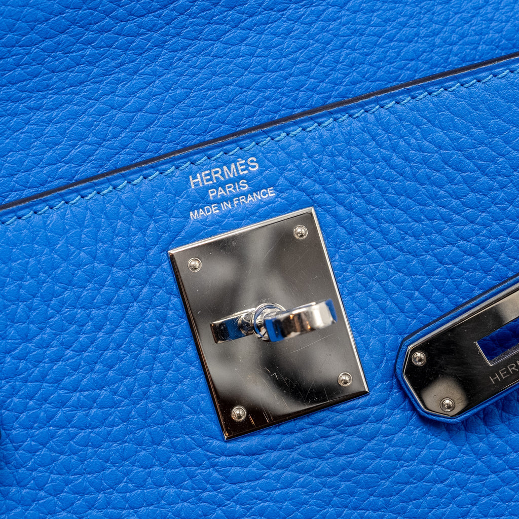 HERMES KELLY 28 CLEMENCE BLUE HYDRA SHW