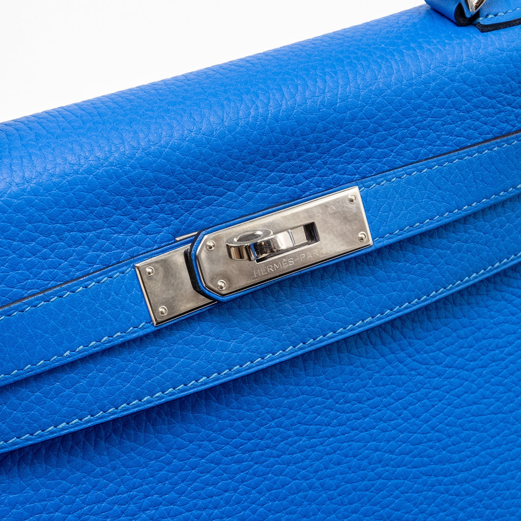 HERMES KELLY 28 CLEMENCE BLUE HYDRA SHW