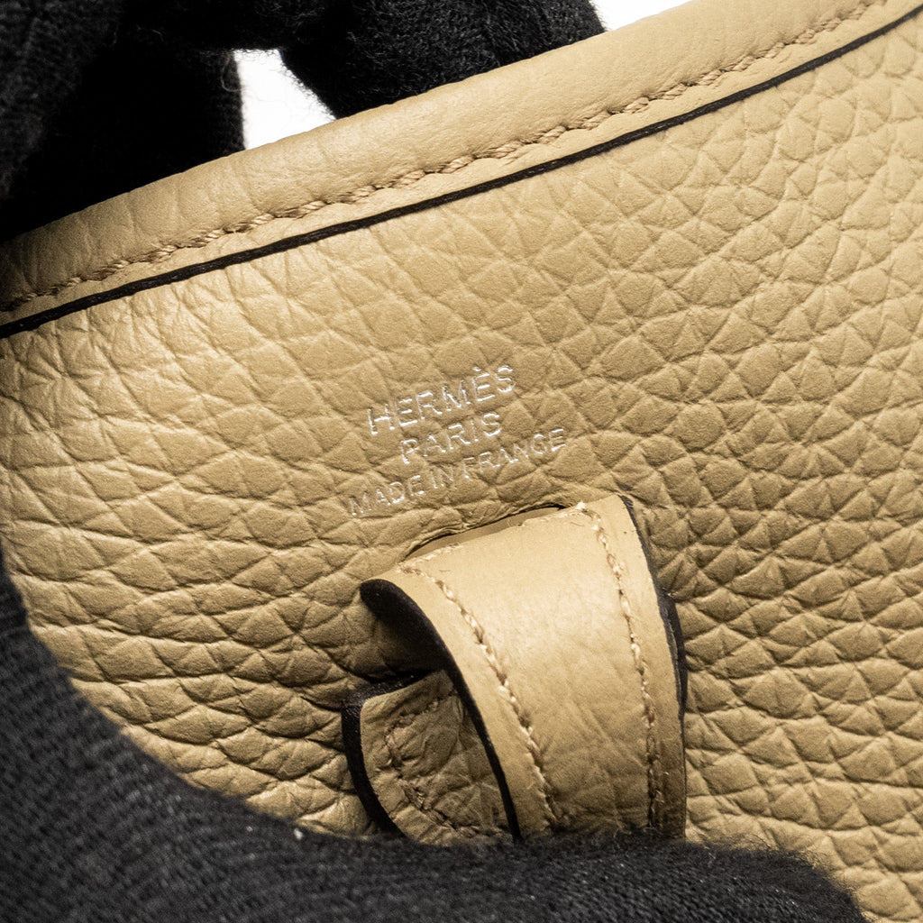 HERMES MINI EVELYNE CLEMENCE BEIGE MARFA / MULTICOLOUR STRAP SHW