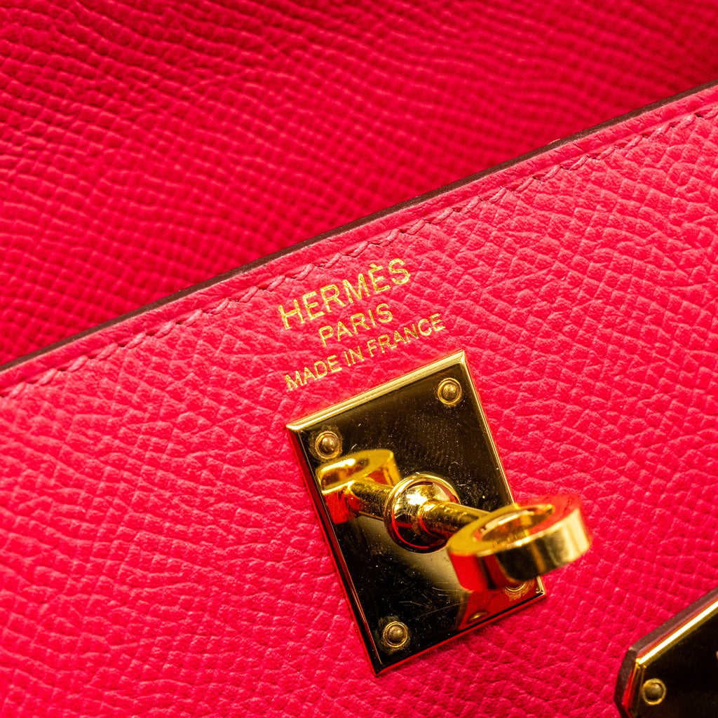 HERMES KELLY 25 EPSOM ROSE MEXICO GHW