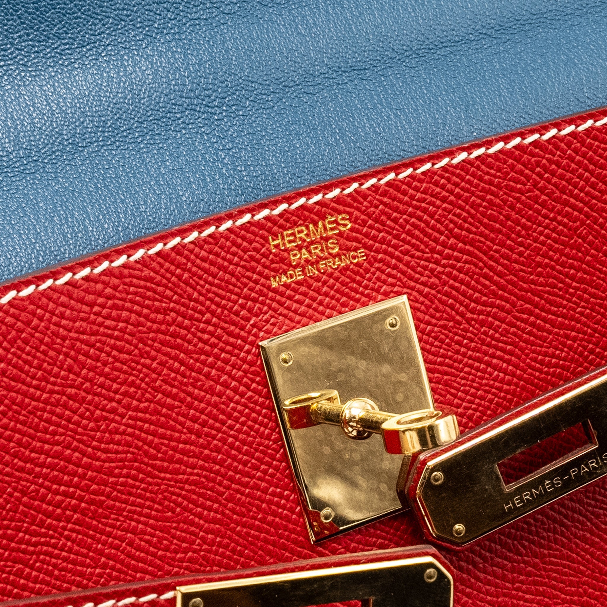 HERMES KELLY 32 EPSOM Q5 ROUGE CASAQUE / 1P COLVERT LGHW SQUARE P