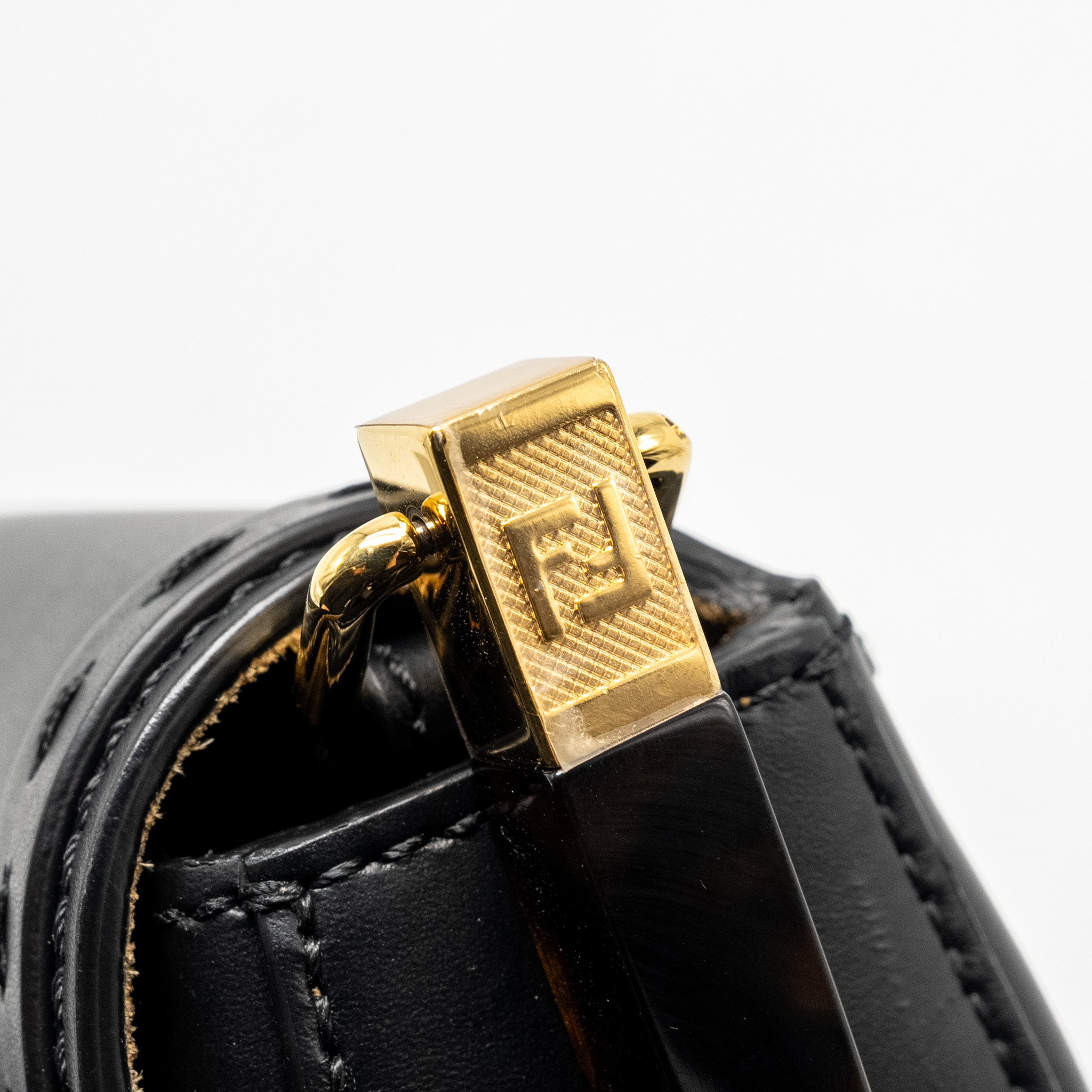 FENDI MOONLIGHT SHOULDER BAG CALFSKIN BLACK GHW