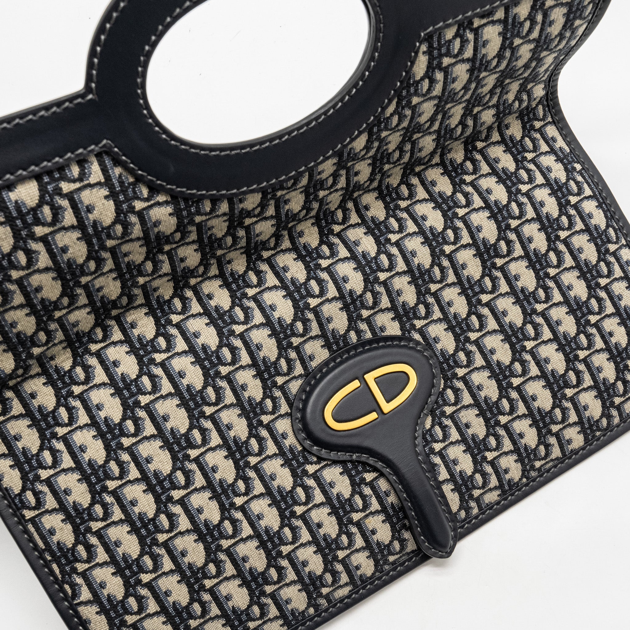 DIOR FOLDER CLUTCH BLUE DIOR OBLIQUE CANVAS/LEATHER GHW