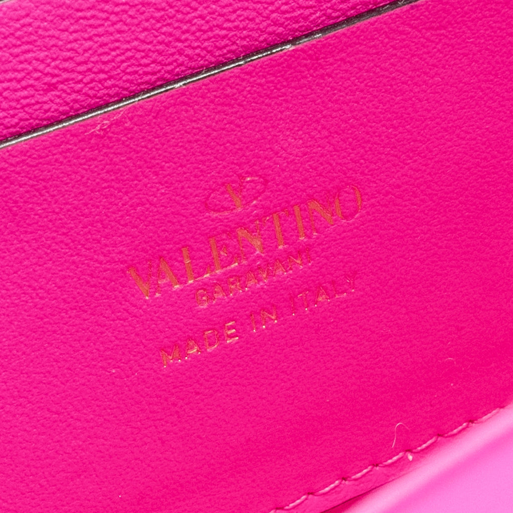 VALENTINO GARAVANI ONE STUD CLUTCH BAG NAPPA LEATHER PINK WITH PINK HARDWARE