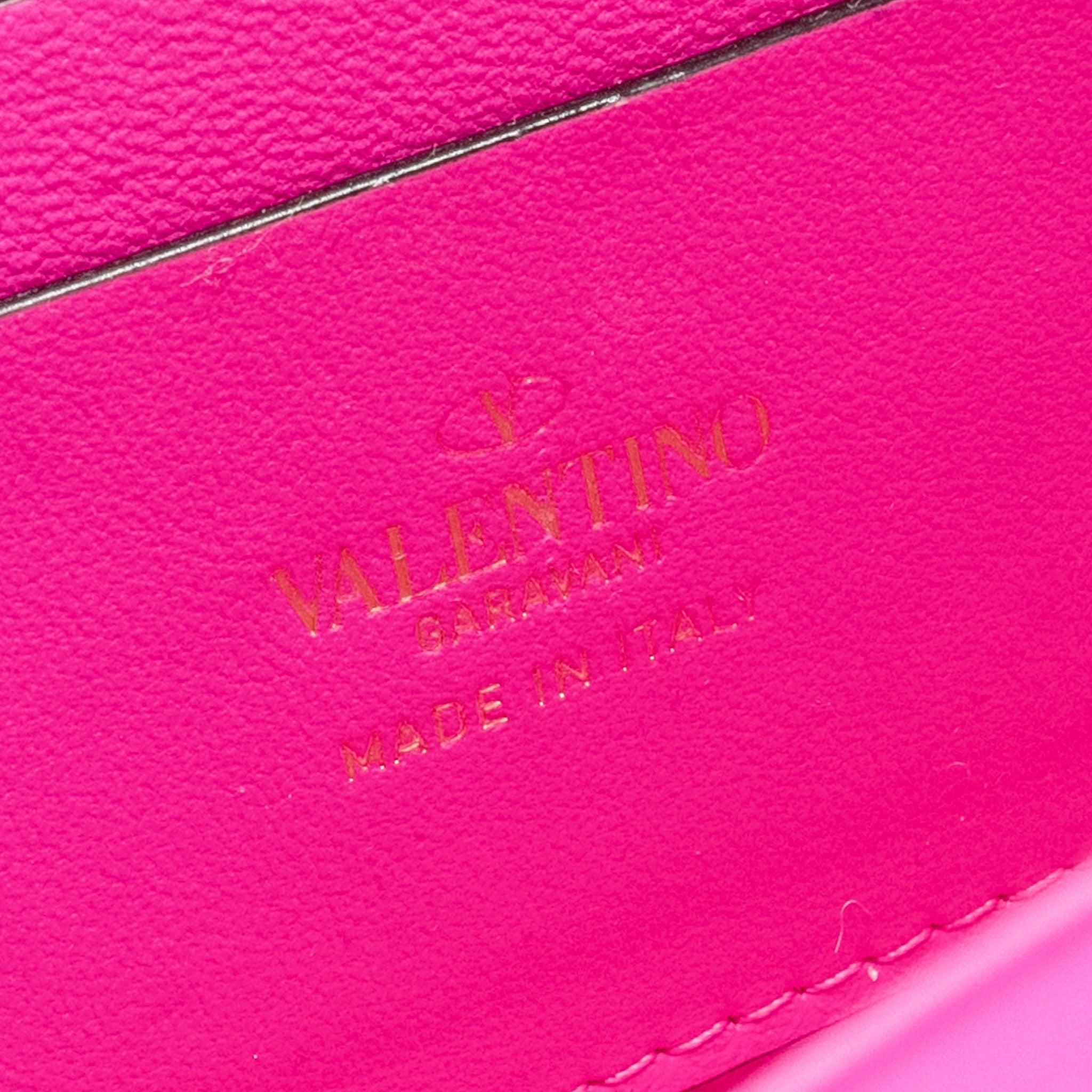 VALENTINO GARAVANI ONE STUD CLUTCH BAG NAPPA LEATHER PINK WITH PINK HARDWARE