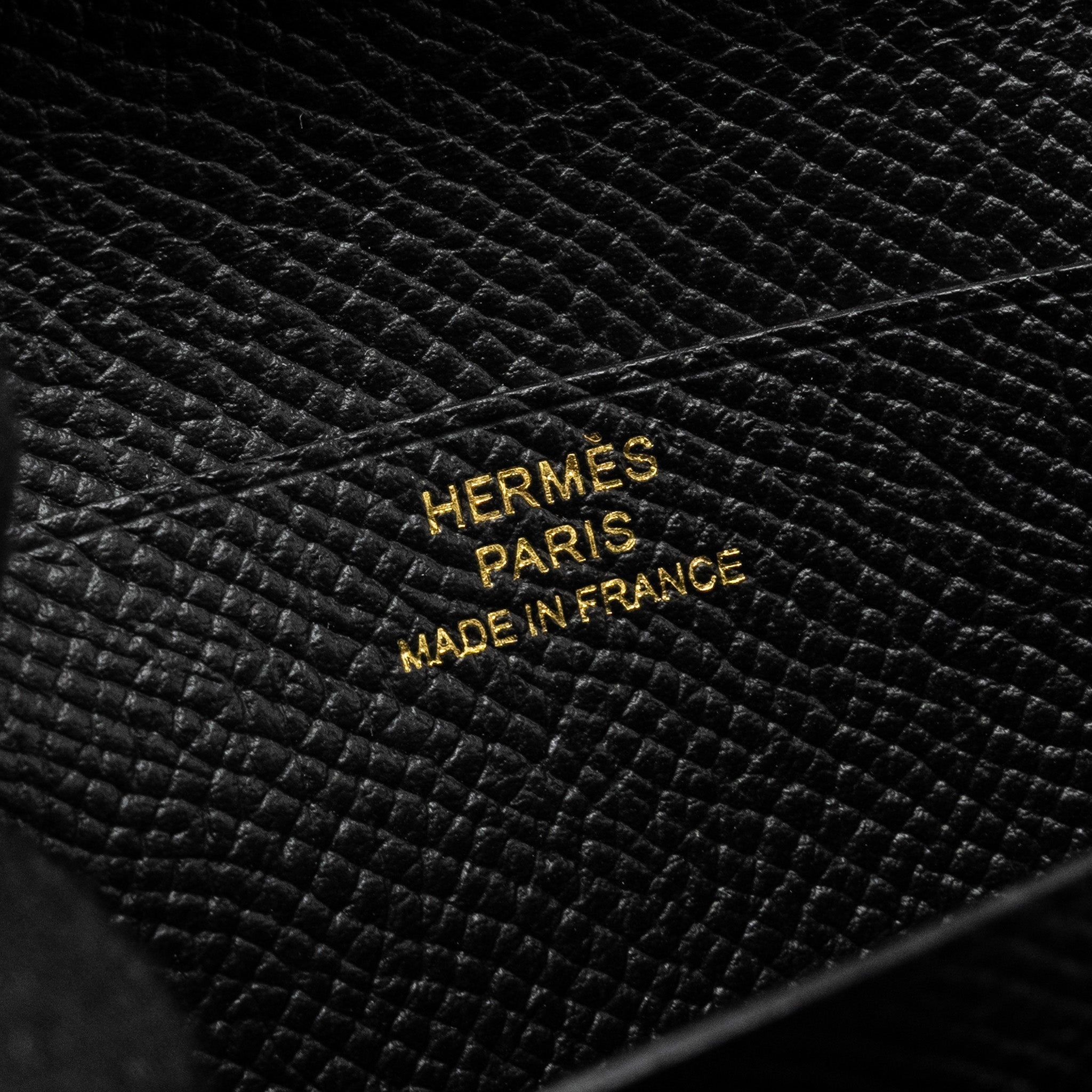 HERMES BEARN COMPACT WALLET EPSOM BLACK GHW