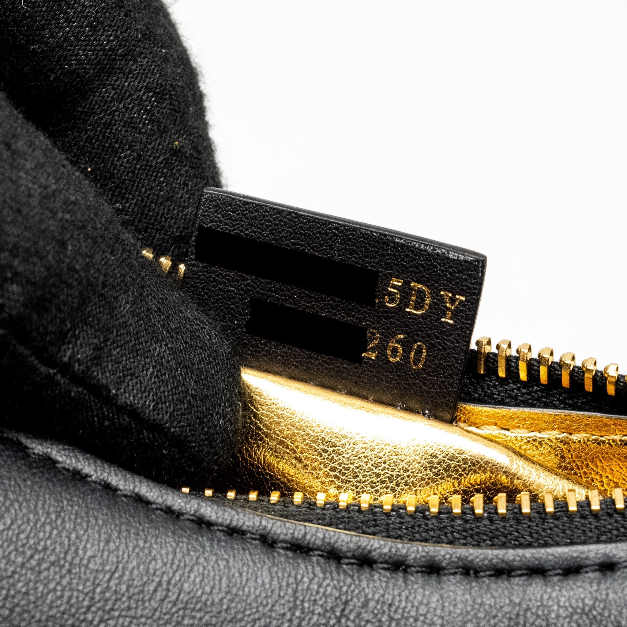FENDI NANO FENDIGRAPHY LEATHER CHARM CALFSKIN BLACK GHW