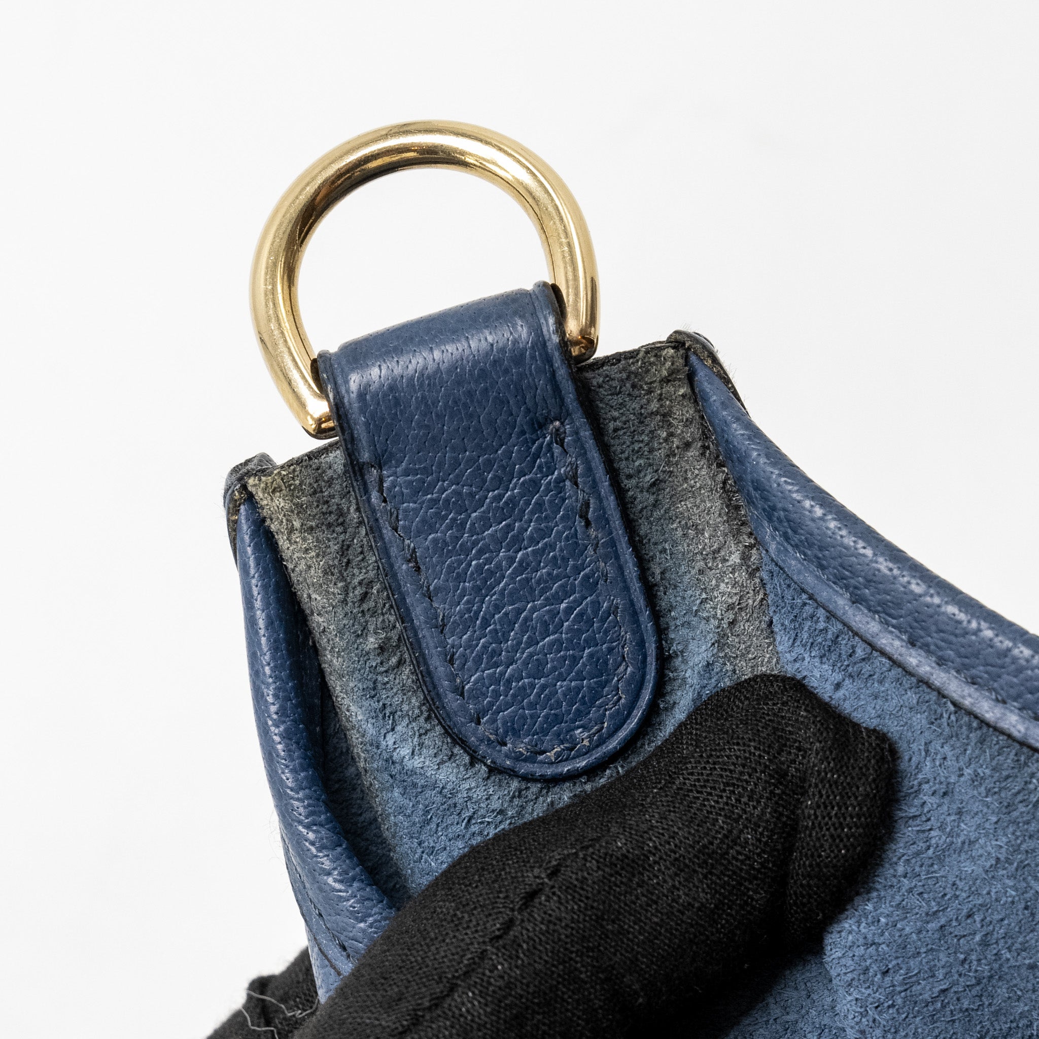 HERMES EVELYNE 33 LEATHER BLUE GHW