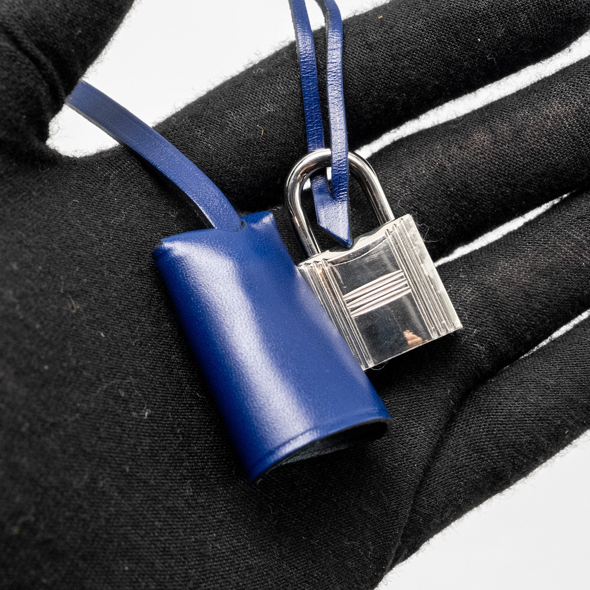 HERMES HERBAG 31 ZIP BAG CANVAS / HUNTER BLUE BILL / BLUE SAPHIR SHW