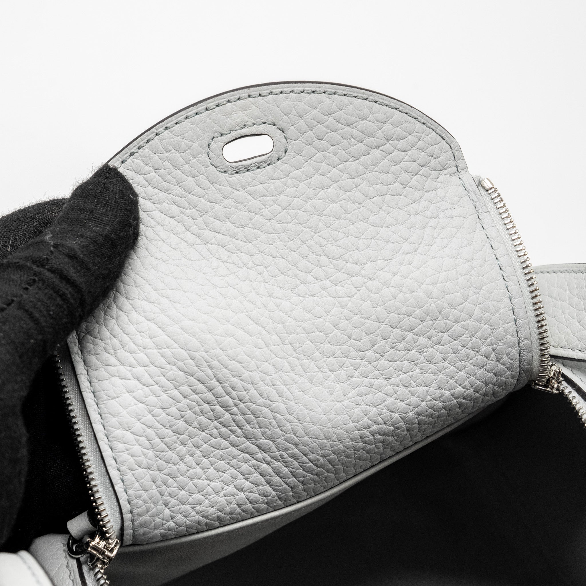 HERMES MINI LINDY CLEMENCE BLUE PALE SHW