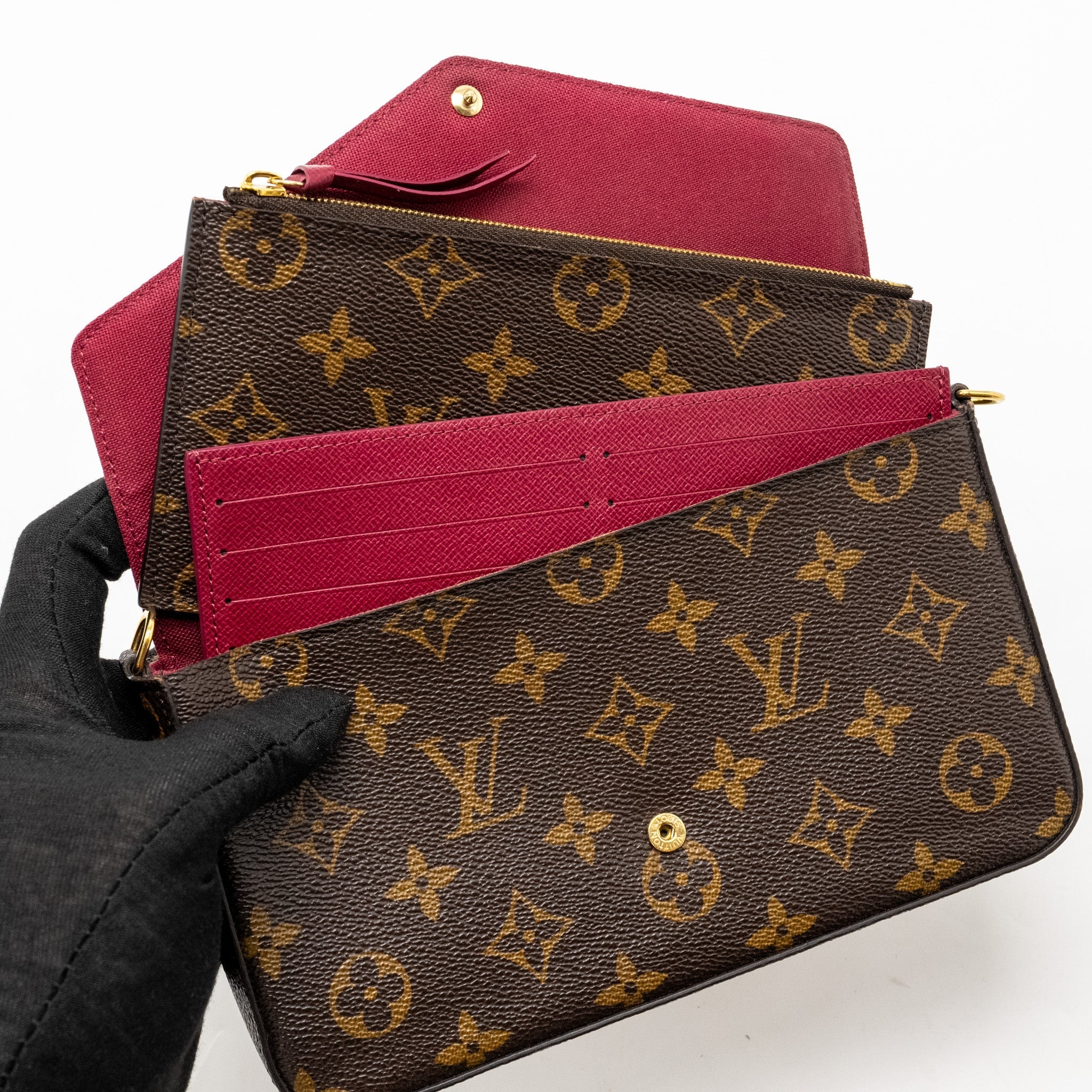LOUIS VUITTON FELICIE POCHETTE MONOGRAM CANVAS GHW