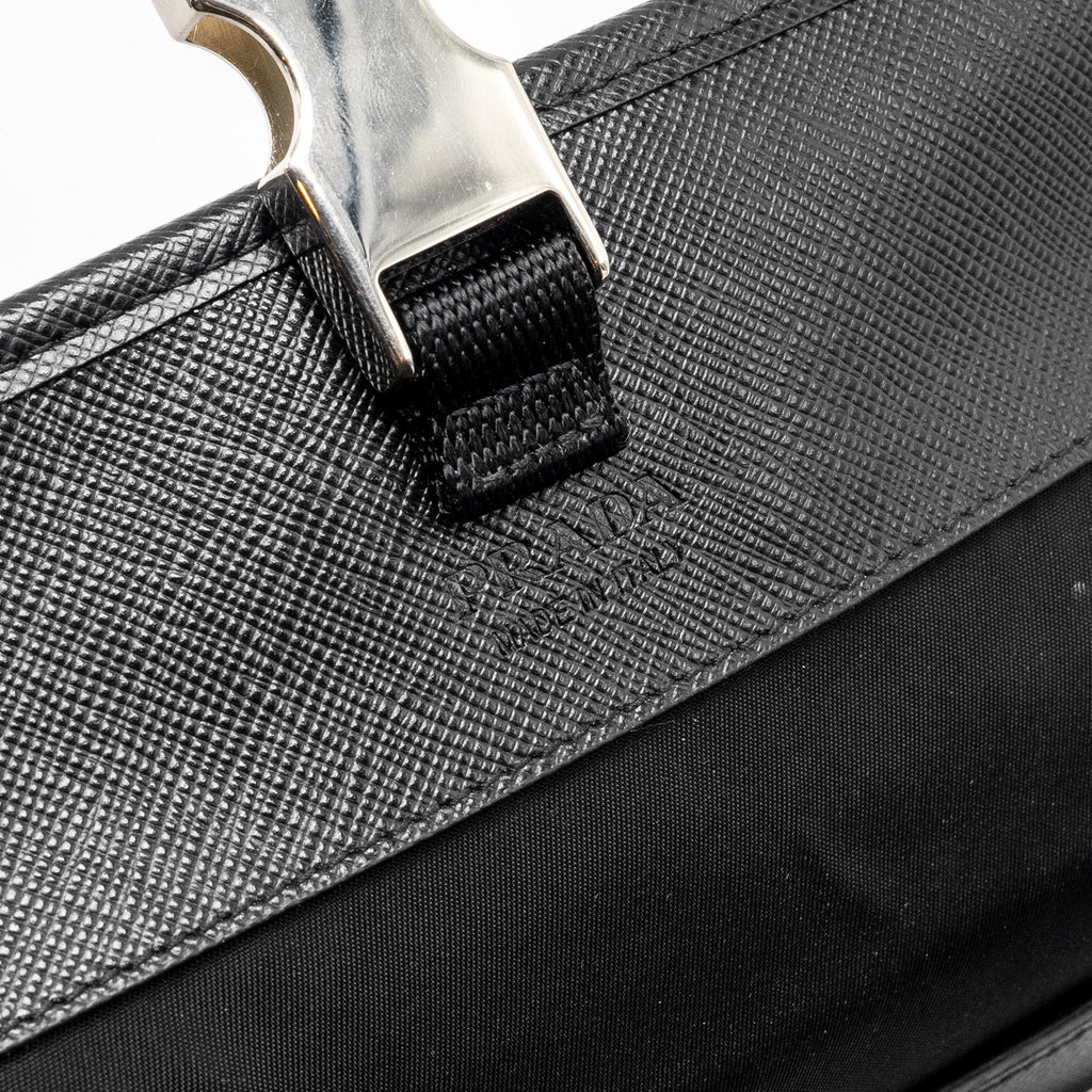 PRADA SMARTPHONE CASE RE-NYLON AND SAFFIANO LEATHER BLACK SHW