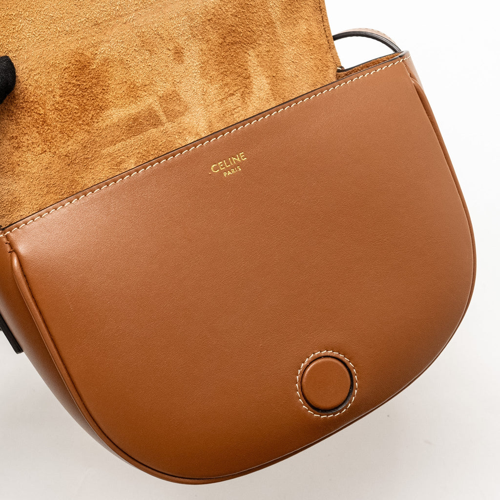 CELINE FOLCO CUIR TRIOMPHE SMOOTH CALFSKIN TAN GHW