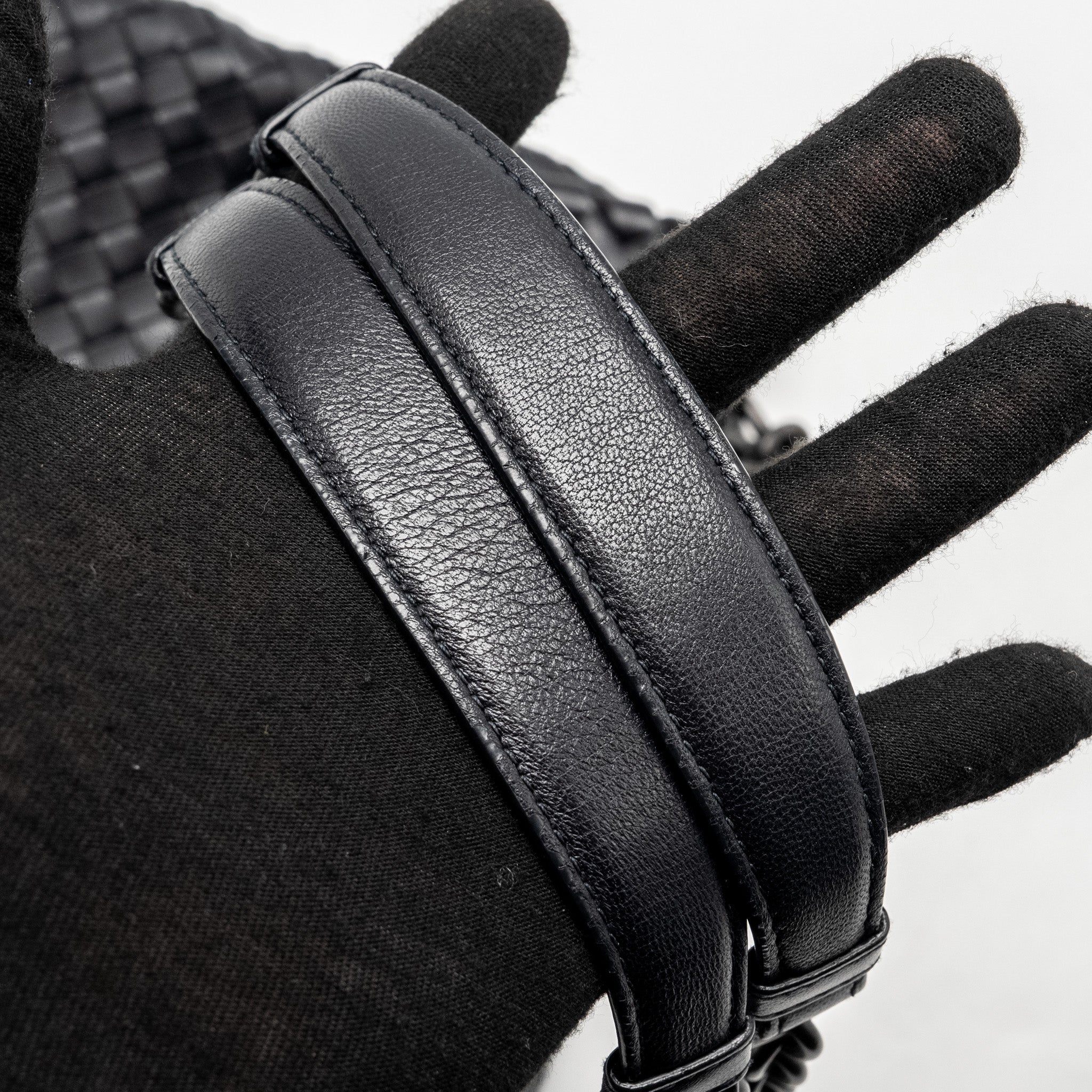 BOTTEGA VENETA OLYMPIA BAG LEATHER BLACK WITH BLACK HARDWARE