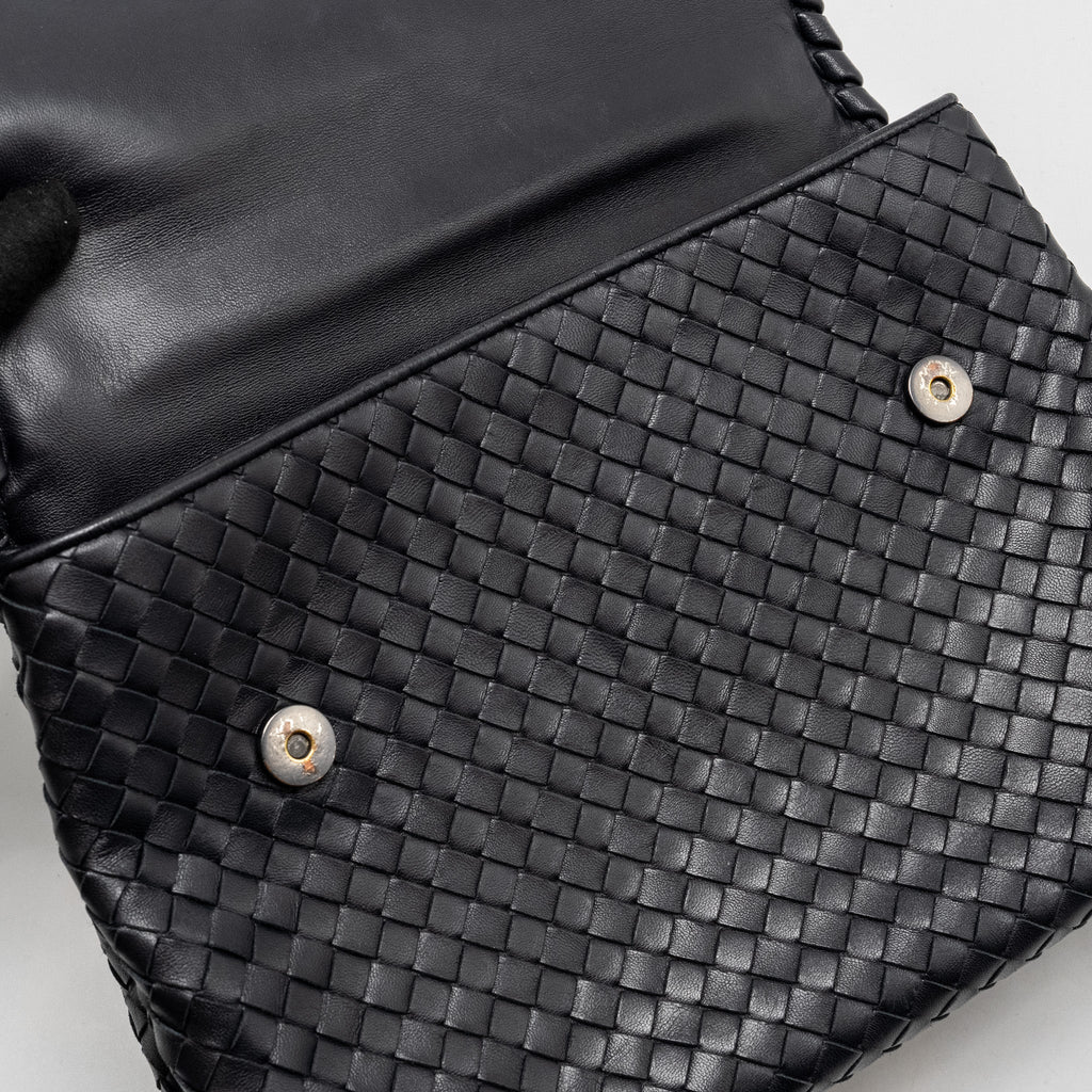 BOTTEGA VENETA OLYMPIA BAG LEATHER BLACK WITH BLACK HARDWARE