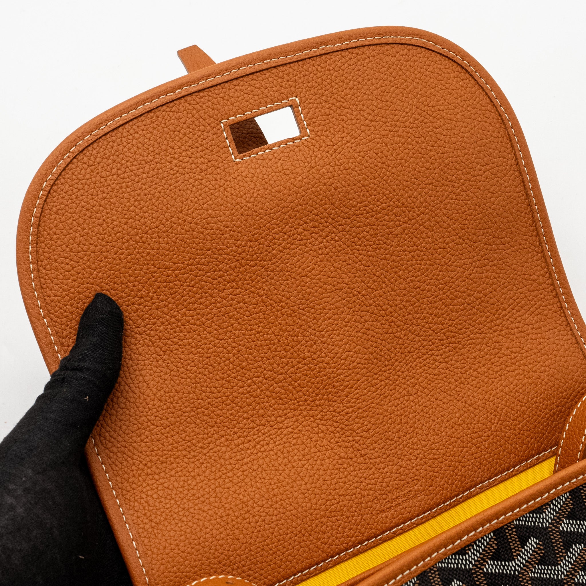 GOYARD BELVEDERE PM MESSENGER BAG GOYARDLINE CANVAS BROWN SHW
