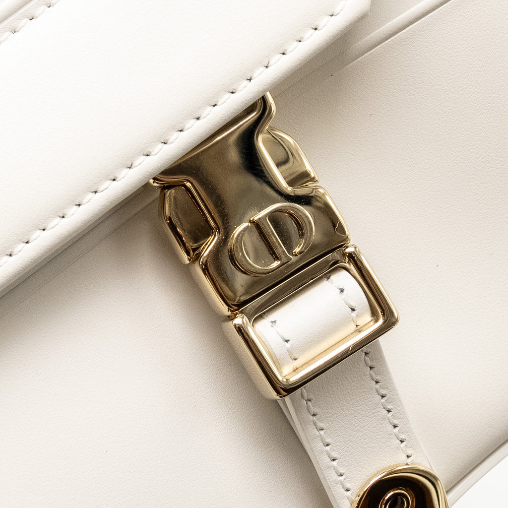 DIOR SMALL DIORCAMP BAG CALFSKIN WHITE LGHW