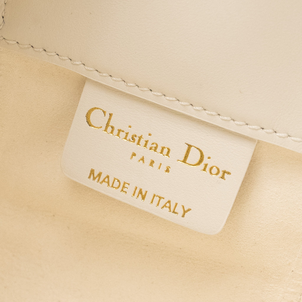 DIOR SMALL DIORCAMP BAG CALFSKIN WHITE LGHW