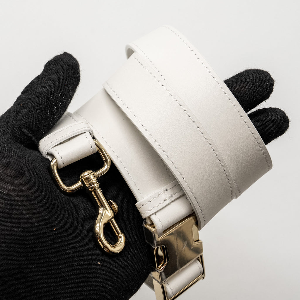 DIOR SMALL DIORCAMP BAG CALFSKIN WHITE LGHW
