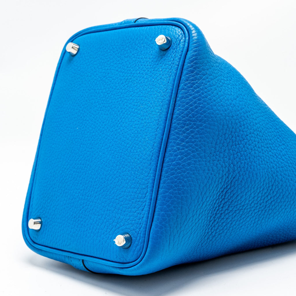 HERMES PICOTIN 18 LOCK BAG CLEMENCE BLUE SHW